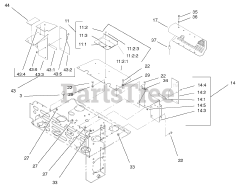 Toro 74232 (Z 257) - Toro 72" Z Master Zero-Turn Mower, Side-Discharge Deck (SN: 230000001 - 230006000) (2003) Shield Assembly