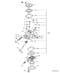 Shindaiwa SV 212 - Shindaiwa Shredder / Vacuum (SN: P02611001001 - P02611999999) Carburetor -- C1U-K78