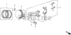 Honda GX270 HA (GCAB) - Honda Engine, Made in Japan (SN: GCAB-1000001 - GCAB-1999999) PISTON