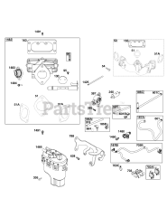 Briggs & Stratton 49E877-0010-G1 - Briggs & Stratton Vertical Engine Carburetor and Fuel Supply Group