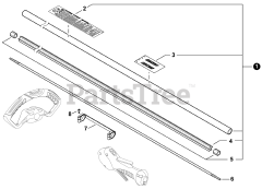 Echo SRM-225 - Echo String Trimmer (SN: U69629001001 - U69629999999) Main Pipe