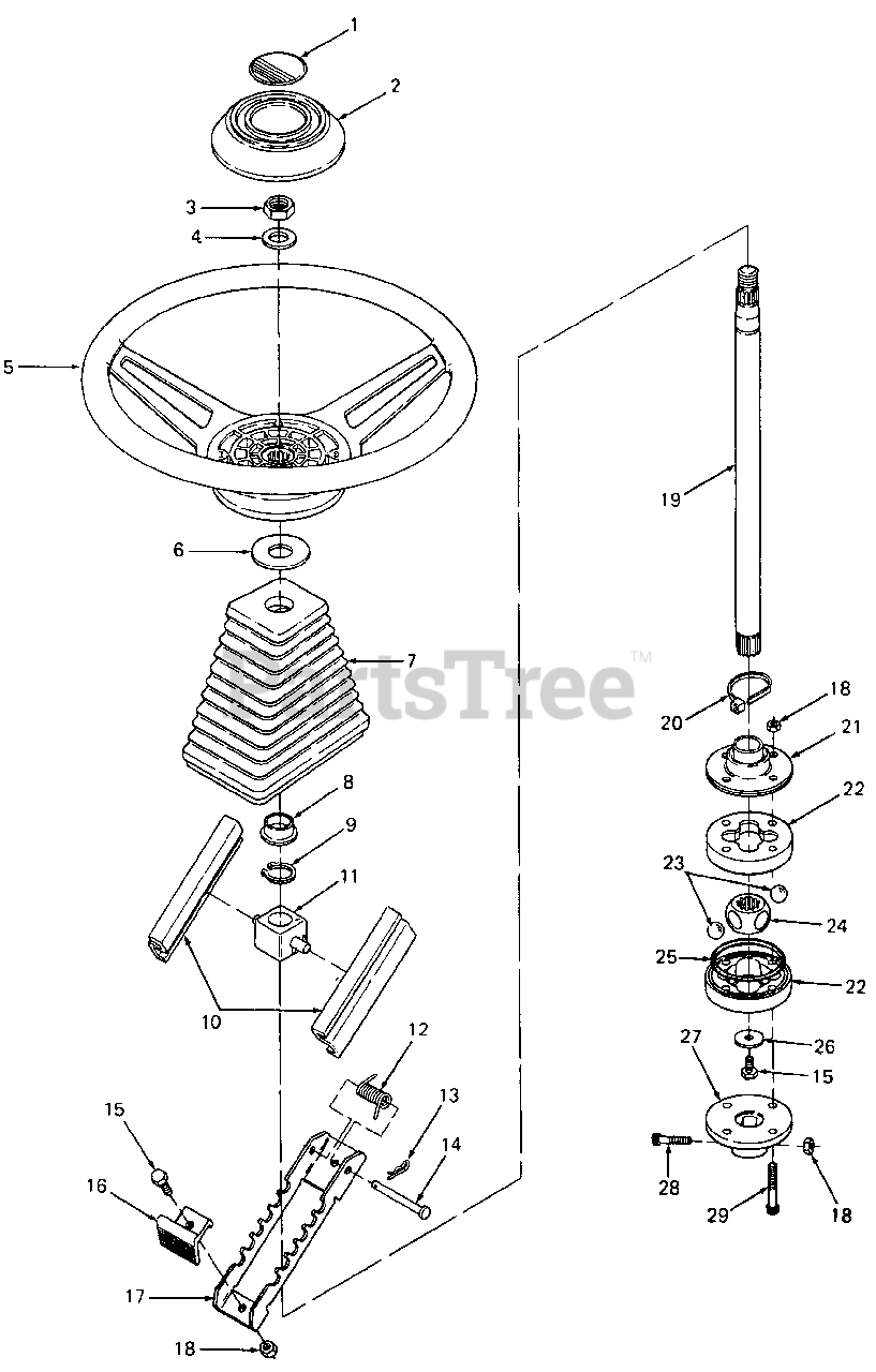 Cub Cadet 1554 Steering Diagram