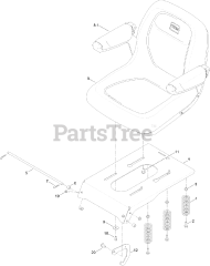 Toro 74661 (ZS 5000) - Toro 50" TimeCutter Zero-Turn Mower (SN: 400000000 - 400899999) Seat Assembly