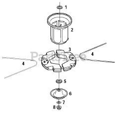 Troy-Bilt 52029 - Troy-Bilt Walk-Behind Trimmer Trim Head Assembly