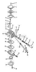 Echo HC-2000 - Echo Hedge Trimmer (Type 1) Carburetor  S/N: 016000 - 037263