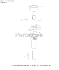 Kohler XTX775-3121 - Kohler XTX Series Engine, Made for MTD, 7.75 ft-lbs, 173cc 01 CrankShaft