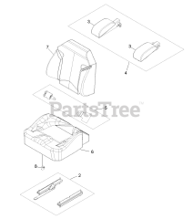Exmark LZX740KC606CA - Exmark 60" Lazer Z X-Series Zero-Turn Mower, Kohler, CARB (SN: 312000000 - 312999999) (2012) Seat W/Tracks Assembly No. 116-4474