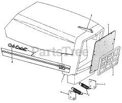 Cub Cadet 805 (136-192-100) - Cub Cadet Lawn Tractor Hood &amp; Grille