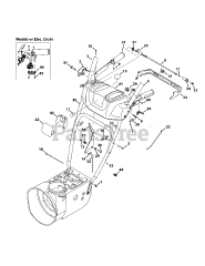 Troy-Bilt 2490 (31AH54Q6711) - Troy-Bilt Vortex 24" Snow Thrower (2014) Handle &amp; Frame