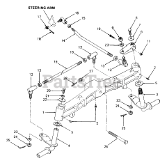 Cub Cadet 1541 (141-651-100) - Cub Cadet Garden Tractor (SN: 800000 - 816508) Front Axle And Connections