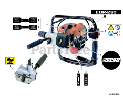 Echo EDR-260 - Echo Reversible Engine Drill (SN: E01807001001 - E01807999999) Labels