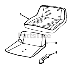 International Harvester 75 (0340008U) - International Harvester Riding Mower (1972 - 1981) Seat &amp; Support