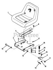 Toro 91-20KS02 (D-200) - Toro Lawn Tractor (1979) Seat And Seat Suspension