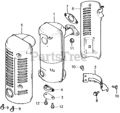 Honda E1500 K4 A (E1500) - Honda Generator, Made in Japan (SN: E1500-3000008 - E1500-9999999) MUFFLER