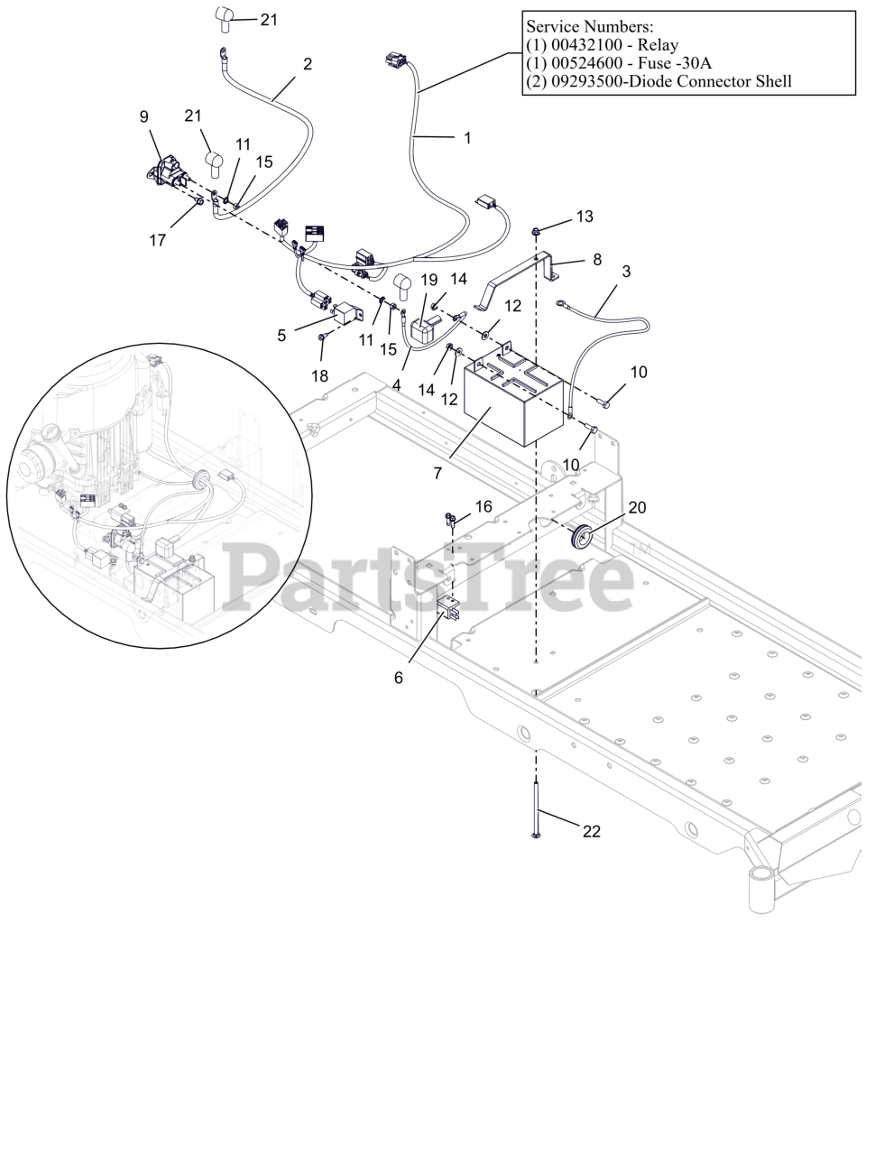 Ariens 915254 Ariens Edge 52" ZeroTurn Mower, 21.5hp Kawasaki (SN 000101 & Above) Electrical