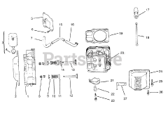 Toro 72062 (264-6) - Toro Yard Tractor (SN: 059000001 - 059000227) (1995) Head/valve/breather (kohler Engine Cv16s-Ps61514)