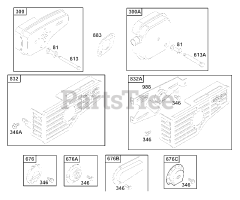 Briggs & Stratton 121702-0465-01 - Briggs & Stratton Vertical Engine Muffler Groups