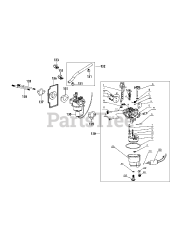 Troy-Bilt 4P90HUB - Troy-Bilt Engine 4P90HUB Carburetor Assembly