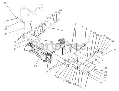 Toro 74225 (Z 253) - Toro 62" Z Master Zero-Turn Mower, Side-Discharge Deck (SN: 230006001 - 230999999) (2003) Steering Control Assembly