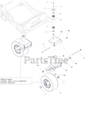 Gravely 991264 (Pro-Turn ZX 60) - Gravely Pro-Turn 60" Zero-Turn Mower, Kawasaki FX (SN: 000101 & Above) Front Caster Wheels
