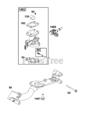 Briggs & Stratton 38E347-0014-B5 - Briggs & Stratton Horizontal Engine Throttle Body Group