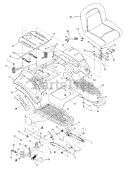 Cub Cadet i1050 (17AF9BKP009) - Cub Cadet 50" Zero-Turn Mower (2008 - 2010) Seat, Fender and Deck Lift