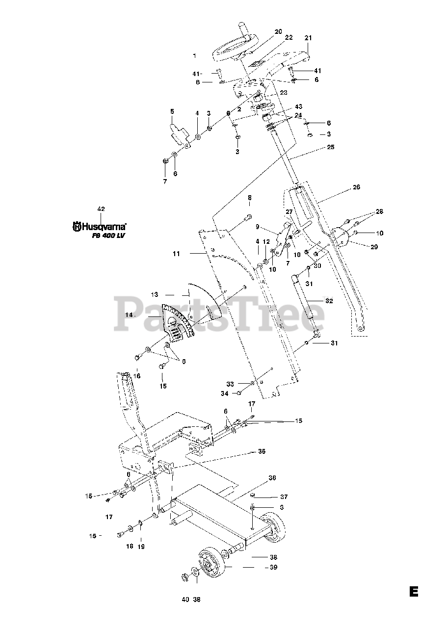 Husqvarna FS 400 LV Husqvarna Floor Saw (201408) HEIGHT ADJUSTMENT