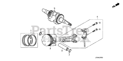Honda EP2500CX 1 ACH (EAHC) - Honda Generator, Made in China (SN: EAHC-1000001 - EAHC-9999999) CRANKSHAFT + PISTON