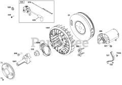 Briggs & Stratton 386447-0087-B5 - Briggs & Stratton Horizontal Engine Flywheel, Ignition, and Starter Group