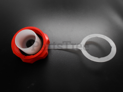 Echo 13100406610 Fuel And Oil Cap Assembly, Orange - image 1