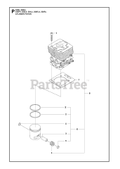 Husqvarna 333 R - Husqvarna String Trimmer (Original) CYLINDER PISTON