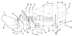 Ariens 915075 (1640) - Ariens Zoom 40" Zero-Turn Mower, 16hp Kohler (SN: 025000 & Above) Baffles And Chute