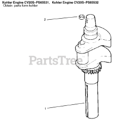 Toro 72115 (270-H) - Toro Lawn & Garden Tractor (SN: 099000001 - 099999999) (1999) Crankshaft