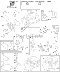 Briggs & Stratton 12J802-2805-E1 - Briggs & Stratton Vertical Engine Cams, Crankshaft, Cylinder, Engine Sump, Kit/Gaskets, Lubrication, Piston Group, Valves