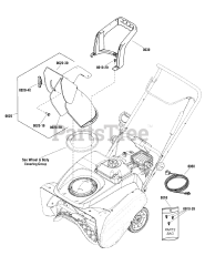 Murray 7522 ES (1696273-01) - Murray 22" Snow Thrower, 8hp (2014)
