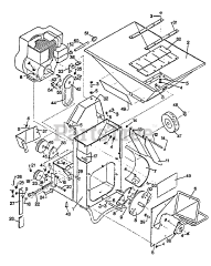 Echo SH-8000 E - Echo Shredder (Original Version) (1991 - 1992) Shredder Frame, Hopper, Rotor, Drv Sys, Discharge, Wheels