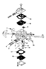 Homelite 245 (UT-10643) - Homelite Chainsaw Walbro Carburetor
