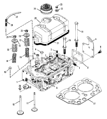 Simplicity 9518 (2097355) - Simplicity Compact Tractor, Diesel Cylinder Head Group (3486I04)