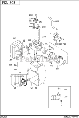Subaru Robin EH092F47060 (EH092) - Subaru Robin Rammer Engine 300 Intake &amp; Exhaust