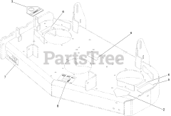 Toro 74409 (Z 340) - Toro 40" Z Master Zero-Turn Mower, Side-Discharge Deck (SN: 270000001 - 270000700) (2007) Deck Decal Assembly No. 112-3769