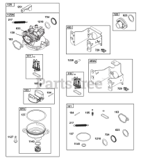 Briggs & Stratton 123P02-0067-H5 - Briggs & Stratton Vertical Engine Carburetor Group