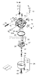 Toro 38559 (1028) - Toro 28" Power Shift Snow Thrower (SN: 240000001 - 240999999) (2004) Carburetor Part No. 640169