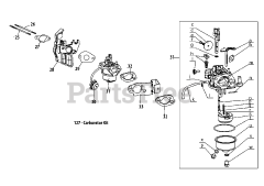 MTD 170-SU - MTD Engine 170-SU Carburetor