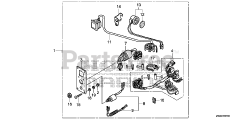 Honda BF250 A XXCA (BBJJ) - Honda Marine Engine, Made in Japan (SN: BBJJ-8000001 - BBJJ-9999999) CONTROL PANEL (2)