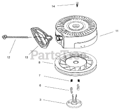 Lawn-Boy 28230 (522 R) - Lawn-Boy 22" Snow Thrower (SN: 007900001 - 007999999) (1997) REWIND STARTER NO. 590742