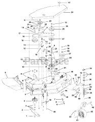 Gravely 988145 (GR 1548 FX) - Gravely Pro-Gear 48" Walk-Behind Mower, Fixed Deck, 15hp Kawasaki (SN: 000401 & Above)