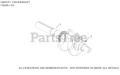 Kohler CH680-3163 - Kohler Command PRO Engine, Made for Walker Mfg., 22.5hp, 16.8kW 01 CrankShaft