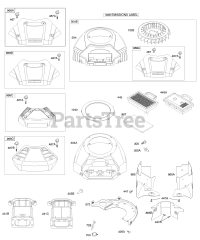 Briggs & Stratton 445777-0127-E2 - Briggs & Stratton Vertical Engine Air Cleaner, Blower Housing