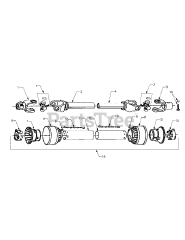 Cub Cadet 628 (590-628-100) - Cub Cadet Post Hole Digger PTO Shaft