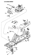 Troy-Bilt 13079 - Troy-Bilt Lawn Tractor, Hydro Drive (SN: 130790100101 & Above) ENGINE ASSEMBLY